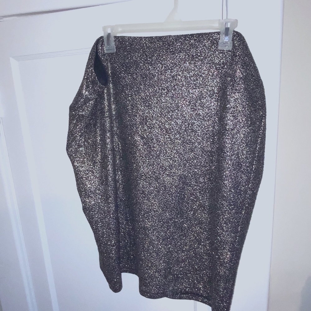 Metallic silver sparkly skirt - Torrid